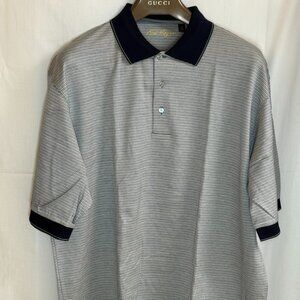 Ben Hogan Men's 100% Cotton Short Sleeves w/ Collar Polo Shirt - Geometric - XL